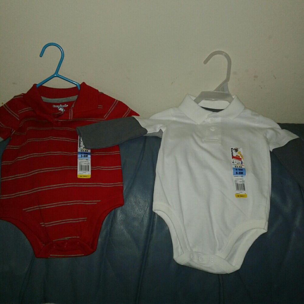 Tags on, new, boys' onesies + jacket bundle