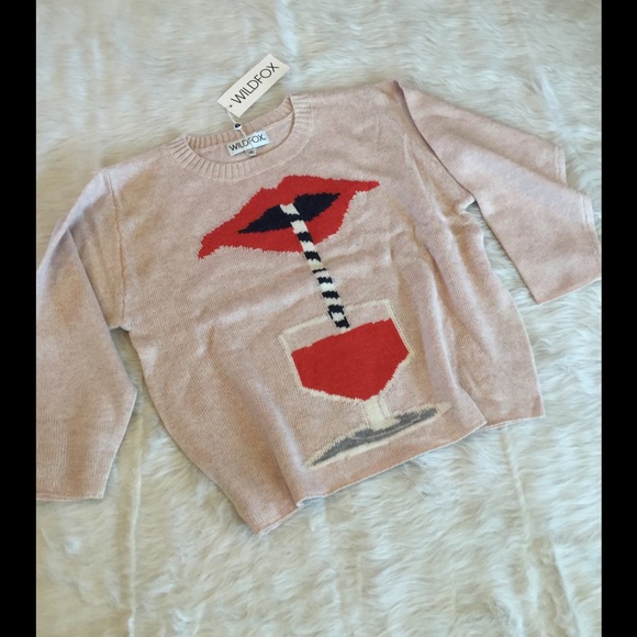 βοΈGONE 2HRSβοΈπHPπWildfox SuckItUpVineyardSweater - Picture 2 of 4