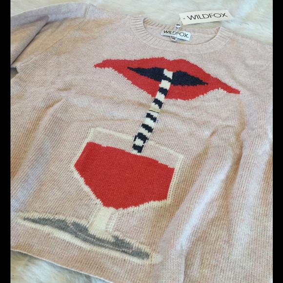 βοΈGONE 2HRSβοΈπHPπWildfox SuckItUpVineyardSweater - Picture 3 of 4