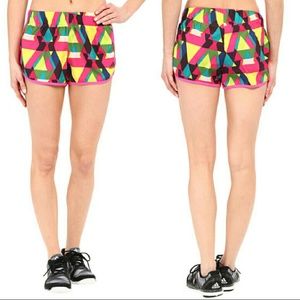 ADIDAS Neon Block Patterned Climalite Shorts