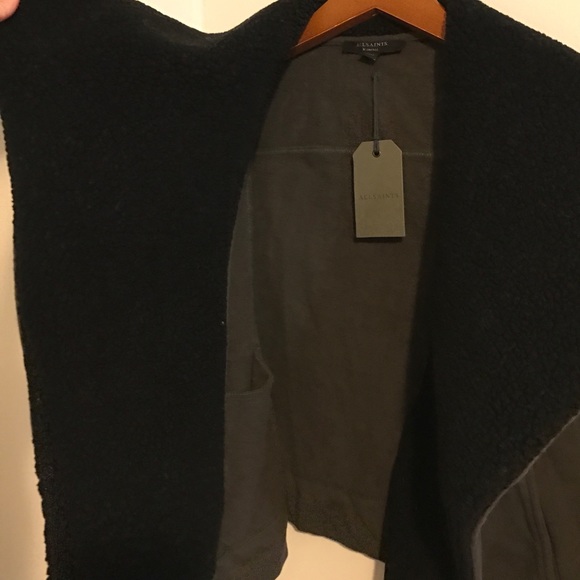 ❤️HP❤️NWT ALL SAINTS Sherpa Jacket Coat - Picture 6 of 6