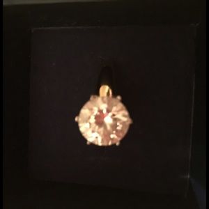 Gold  plated ring with white diamond