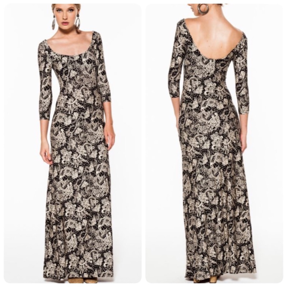 Novella Royale Lee maxi dress in Black Rosewood