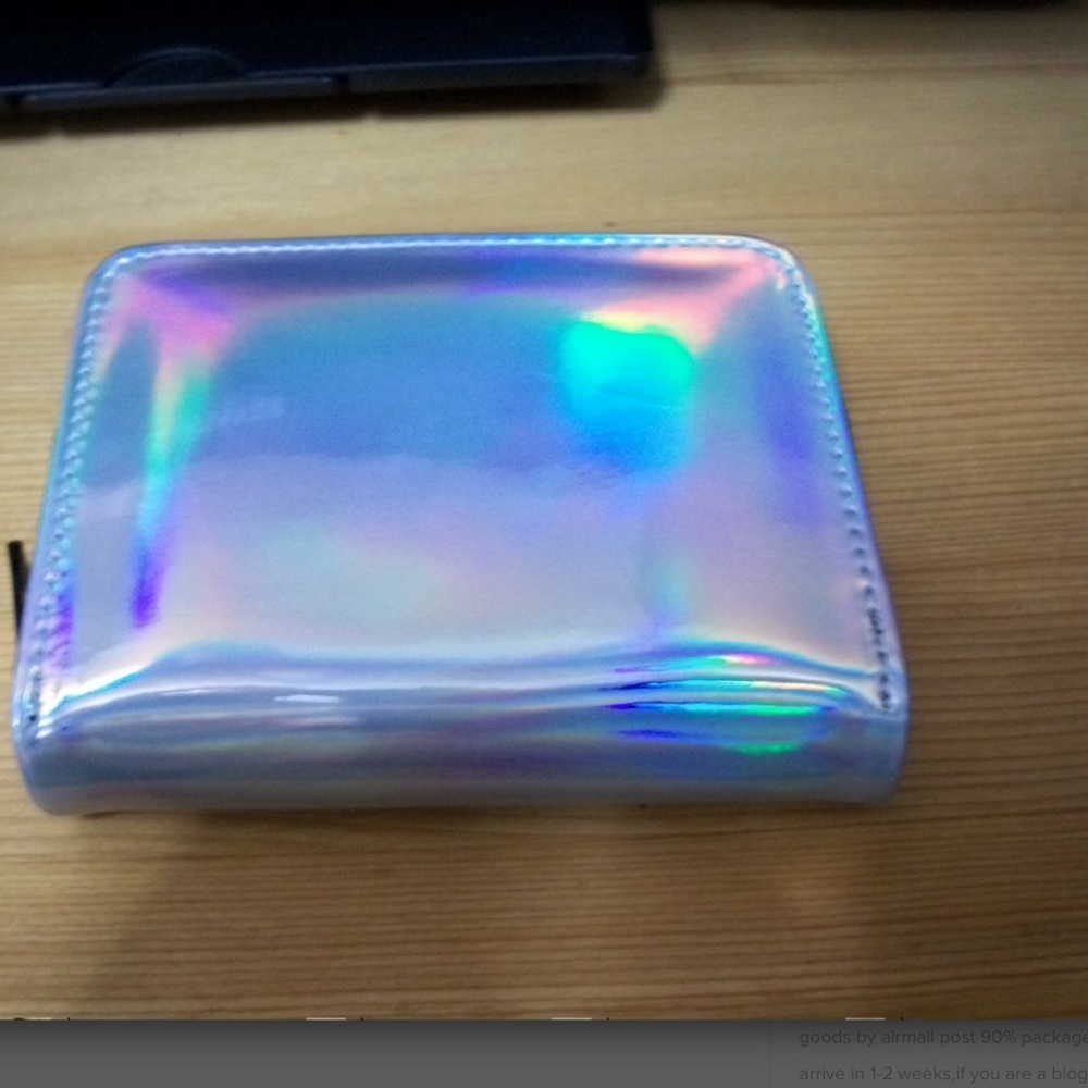 Holographic  hologram metallic wallet