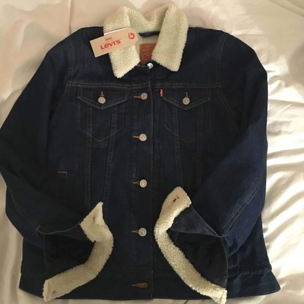 Levi's faux sherpa-lined denim jacket