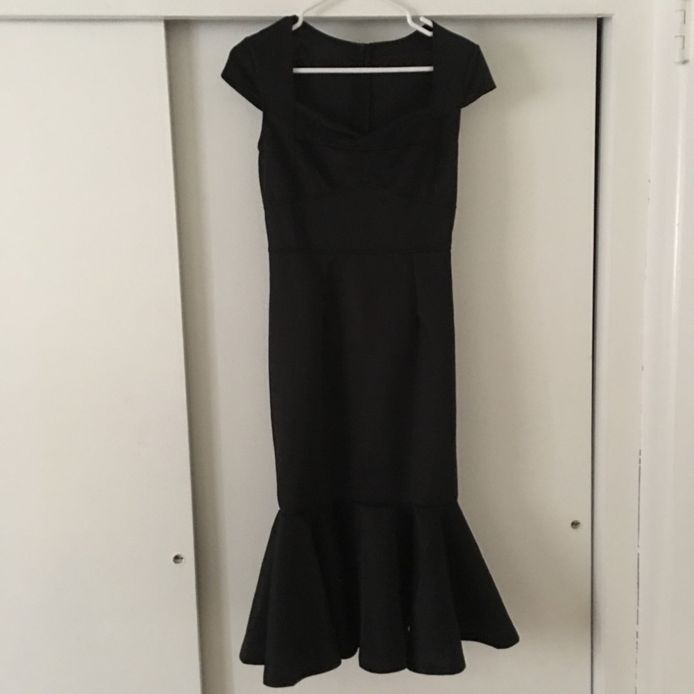 Black peplum dress!