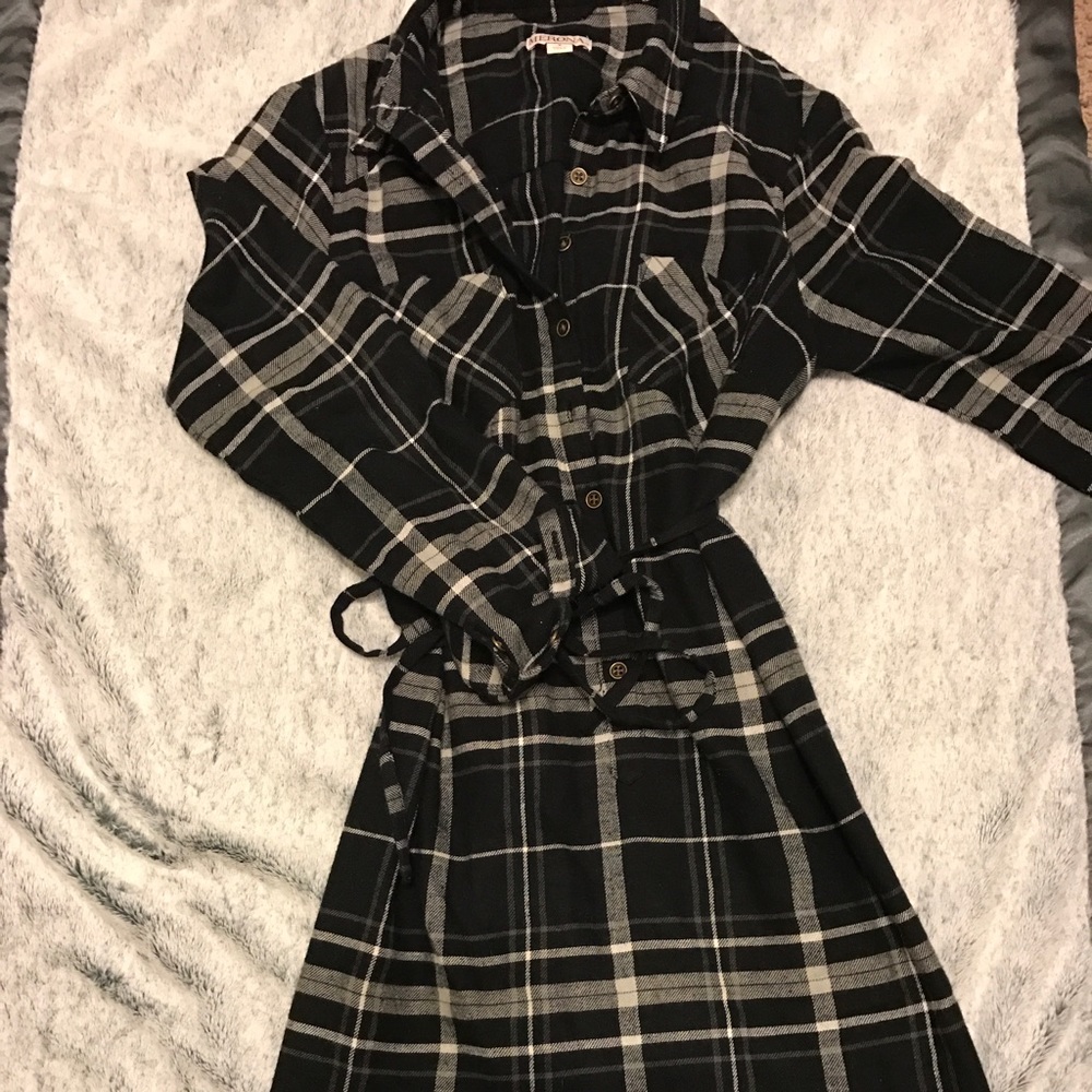 So Versatile Plaid Flannel Dress