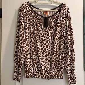 Tory Burch cheetah blouse
