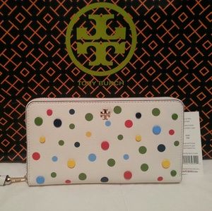 TORY BURCH, CONFETTI ZIP CONTINENTAL WALLET