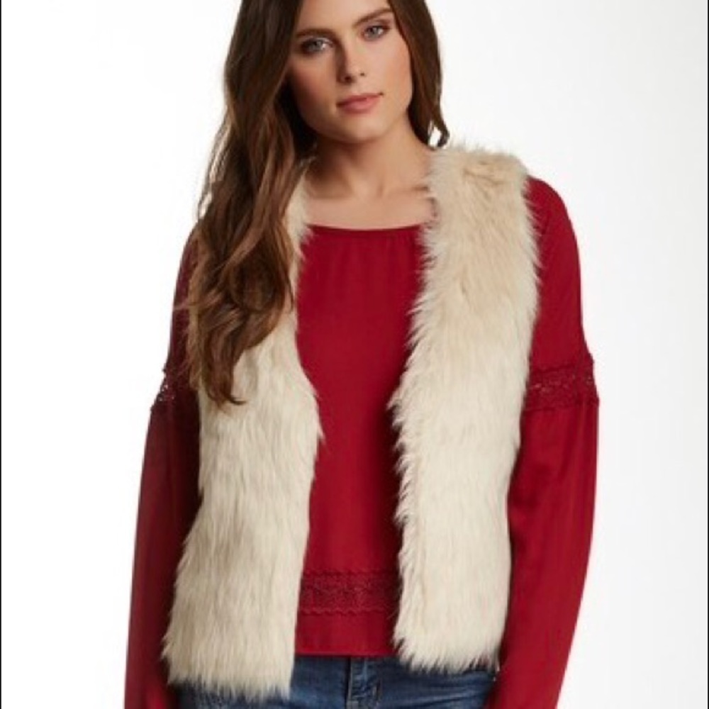 Price⏬Love on a hanger faux fur vest - Picture 2 of 3