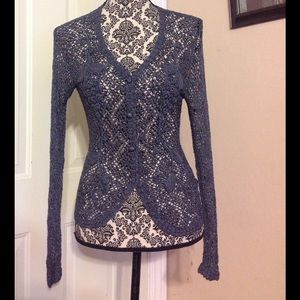 Beautiful Lace Button Up Top