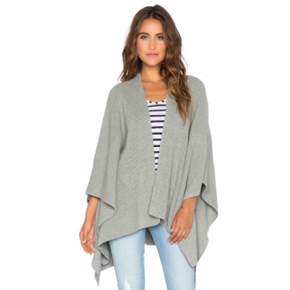 525 America Sweaters - 525 America blanket wrap gray sweater