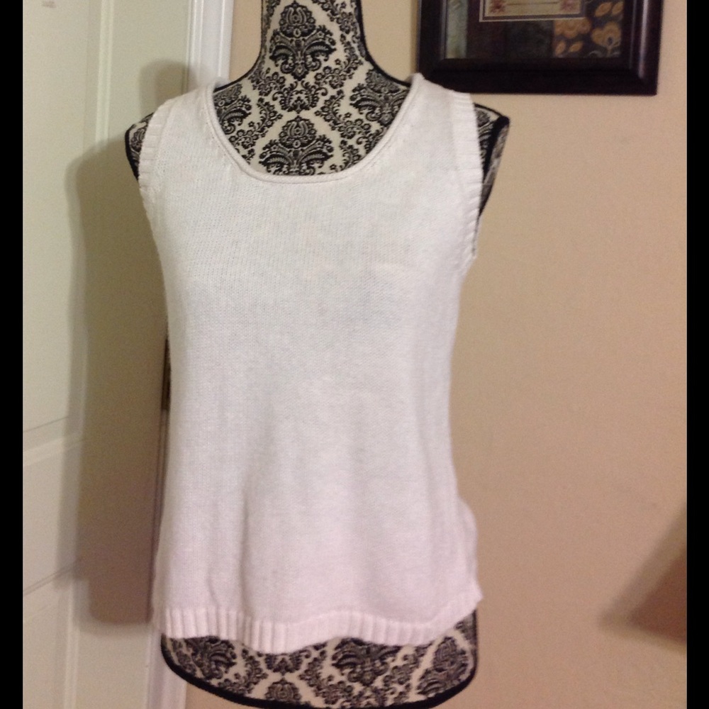 White Pullover Sweater Vest