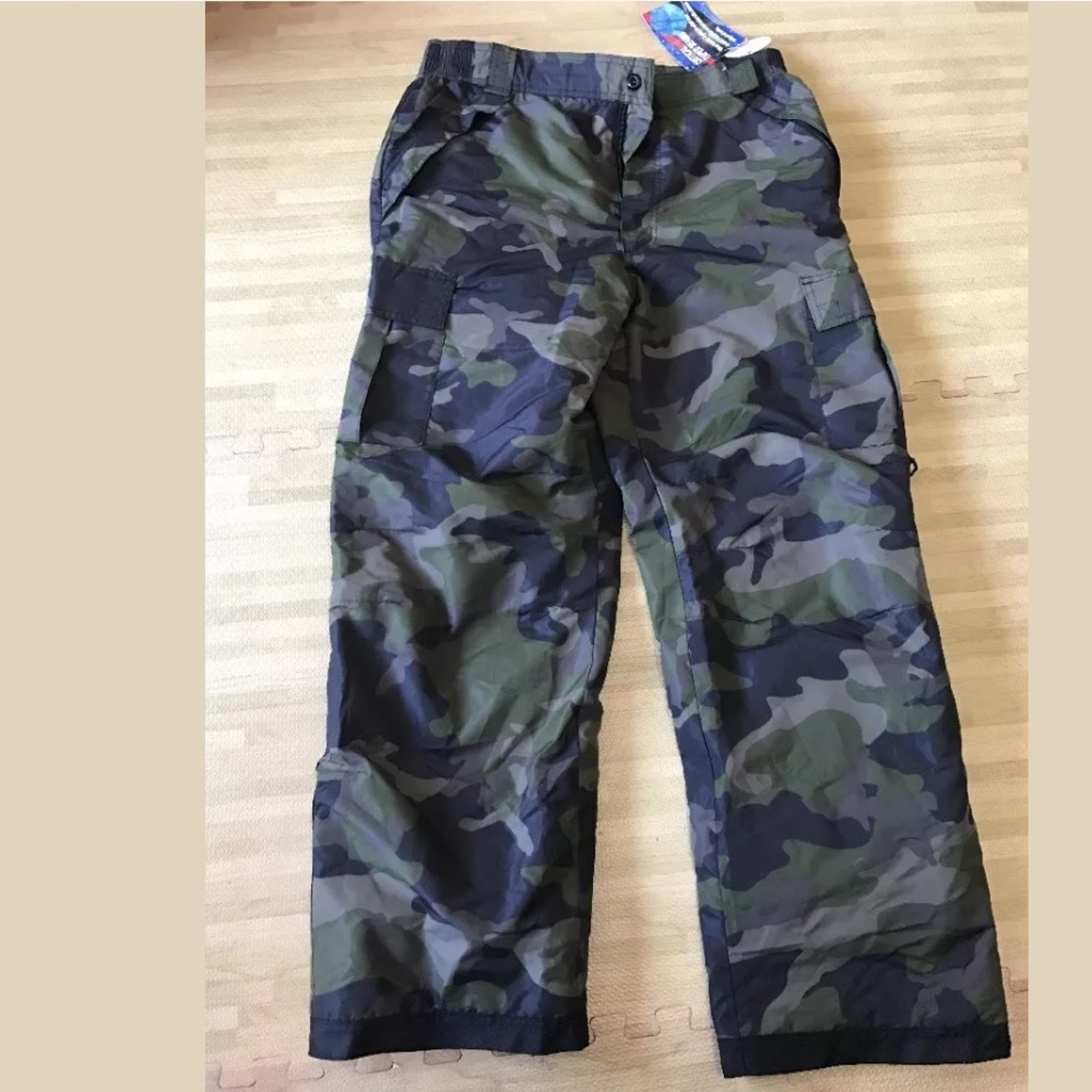 snowboard pants insulated size L camo NWT men's