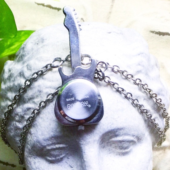 . {GYMBOREE} Electric red guitar clock necklace - Picture 7 of 8