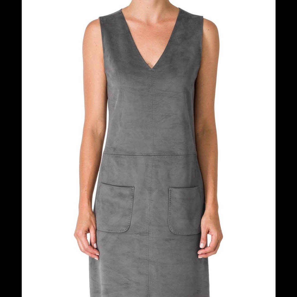 Max Studio | Gray Faux Suede Shift Dress.   NWT
