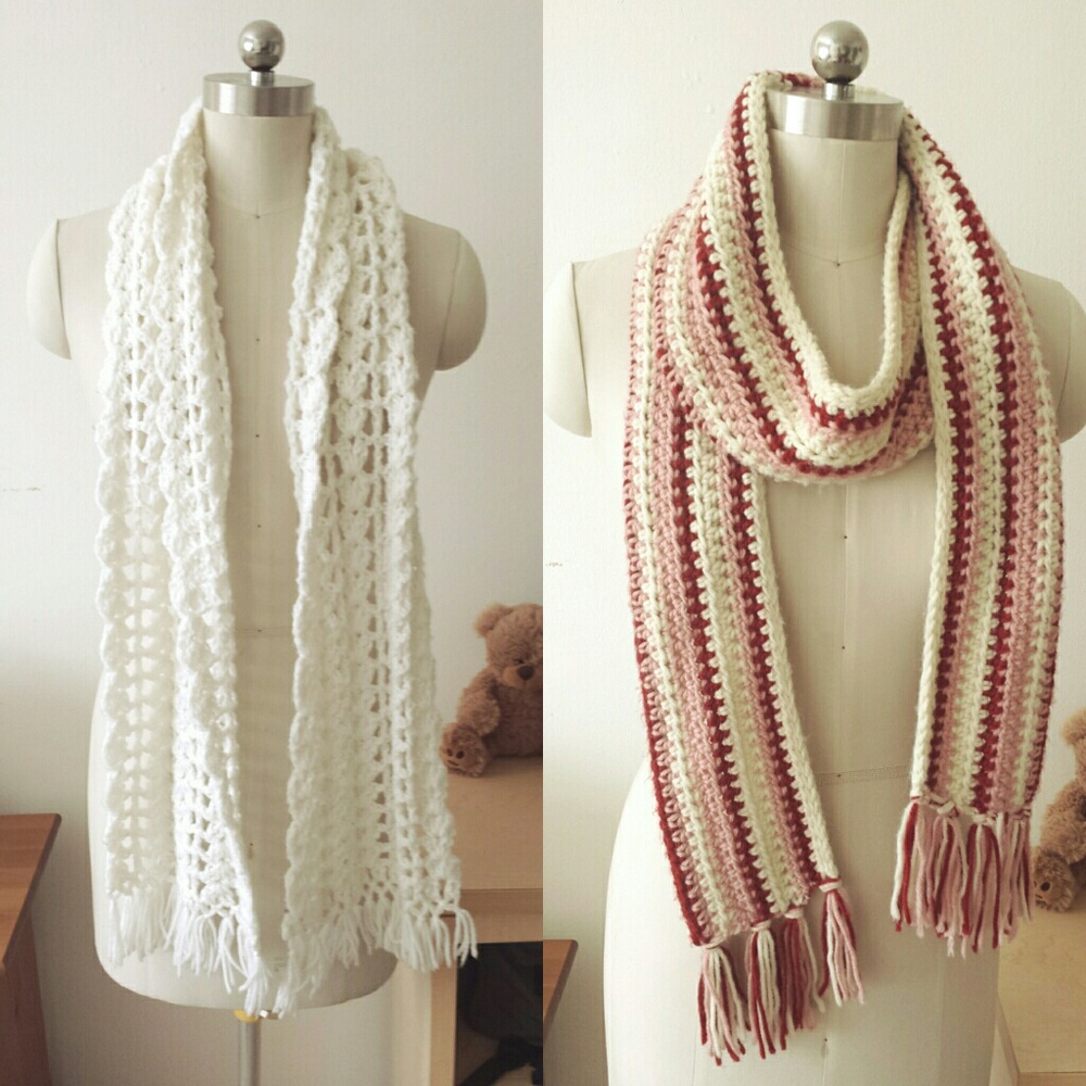 Hand Crocheted scarves  (2)