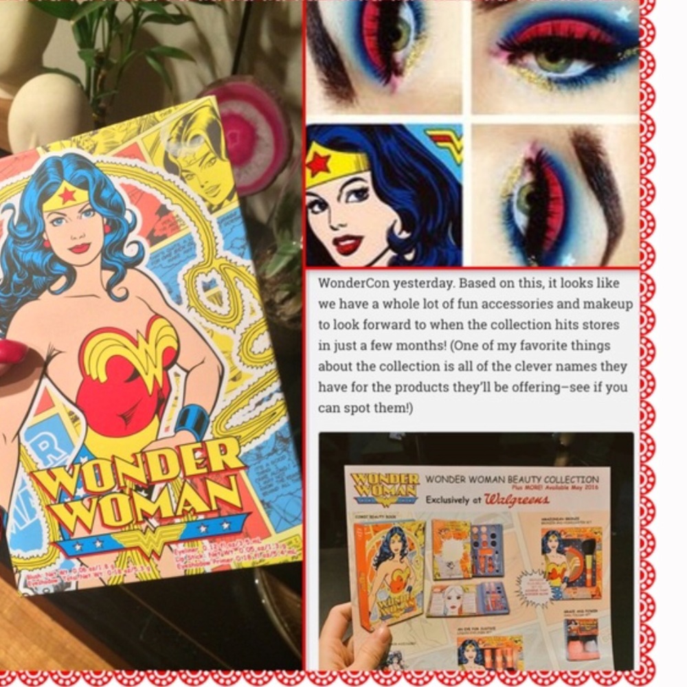 Wonder Woman makeup kit NWT fold book collectible
