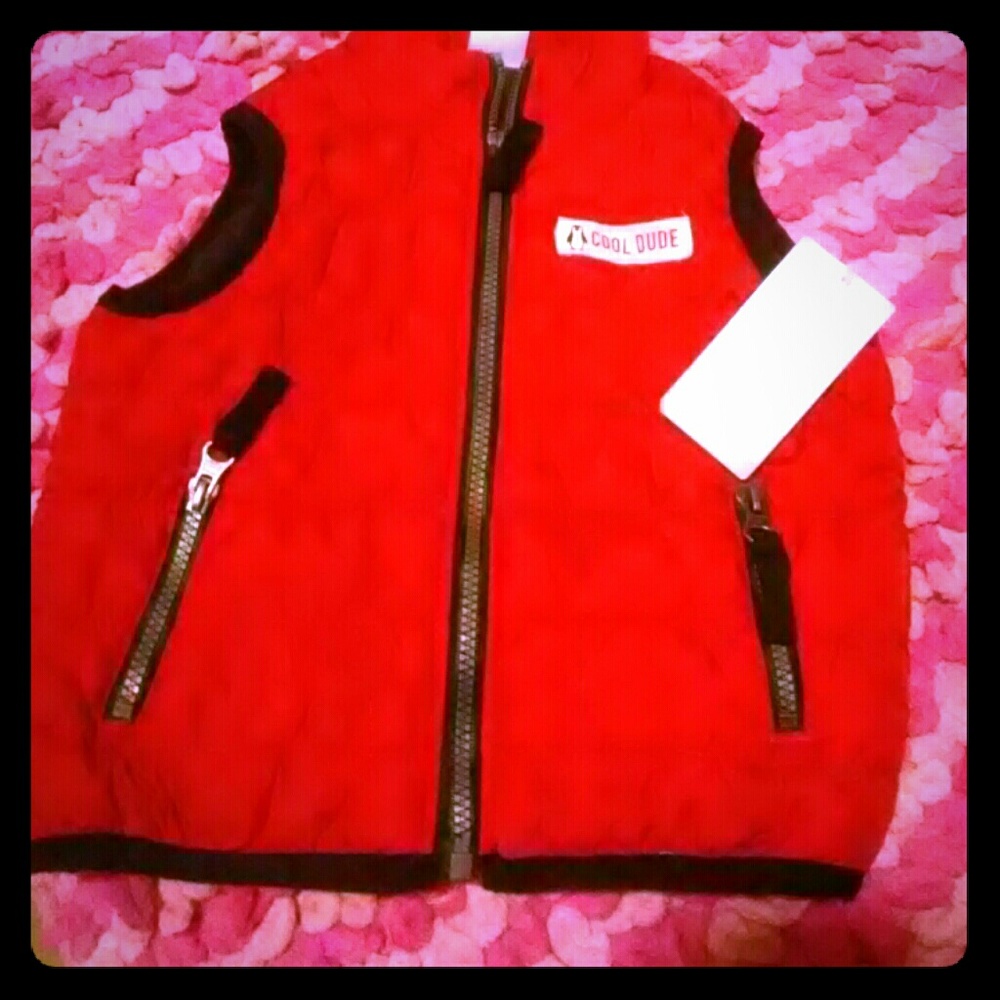 Red Zip-up vest