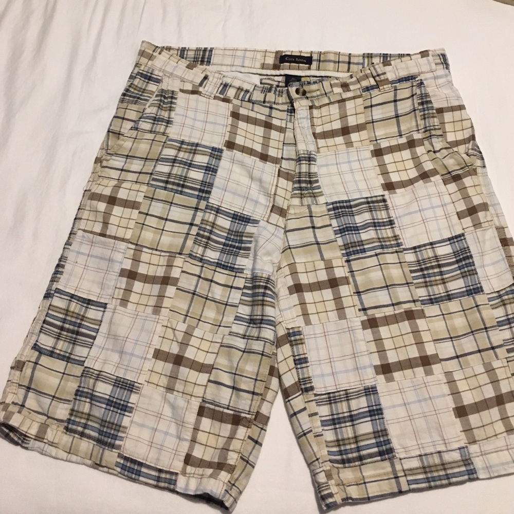 Madras plaid shorts 32 w