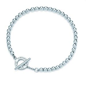 Gorgeous Tiffany Silver Beads Toggle Bracelet