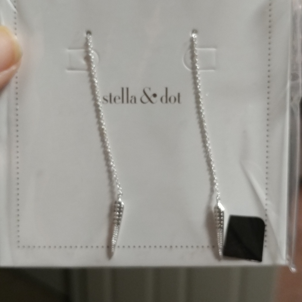 Stella and Dot silver earrings