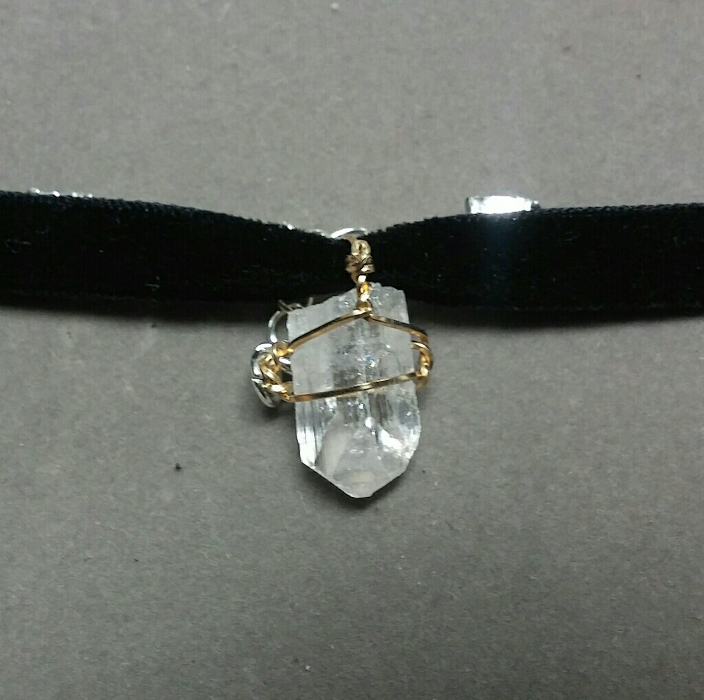 -SOLD- Rainbow Danburite Crystal Choker - Picture 2 of 3