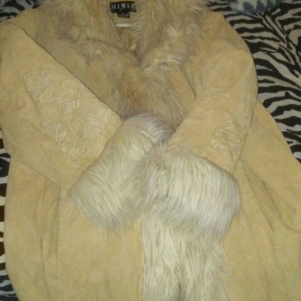 MixIt Suede/ Leather Faux fur with Embroidery