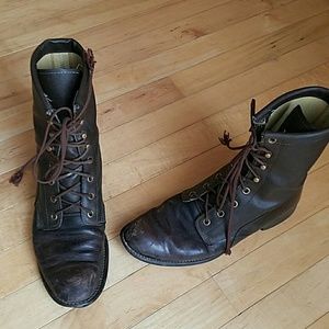 Texas brand dark brown lace-ups