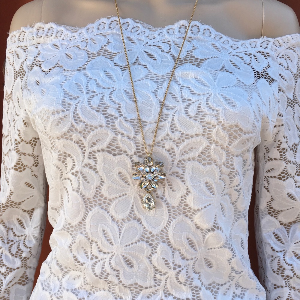 Sale JCREW CRYSTAL PENDANT 1 left - Picture 3 of 8