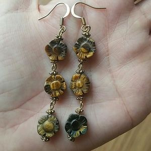Tigers Eye earrings