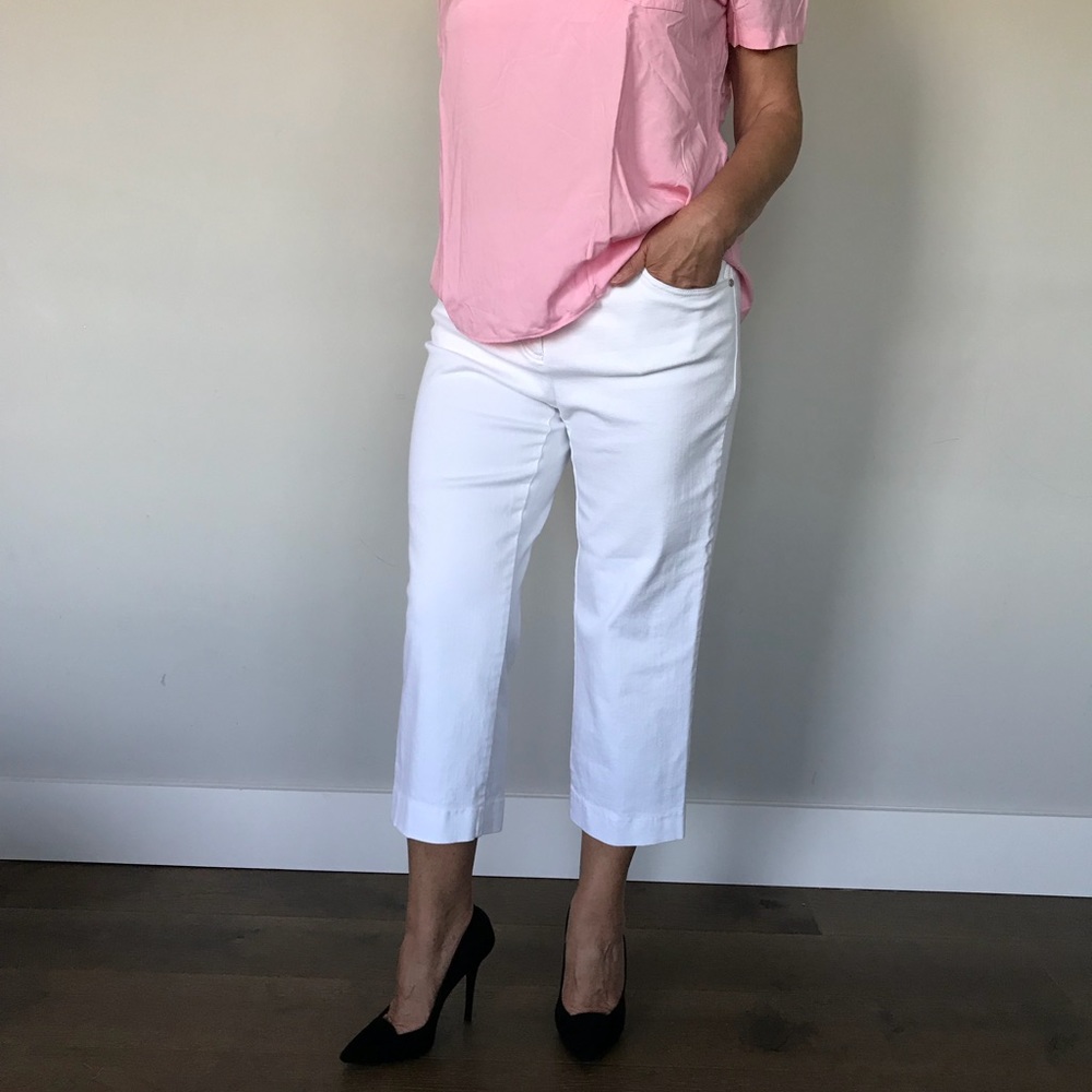 NEW White Cropped Jeans by Gerry Weber Plus Size