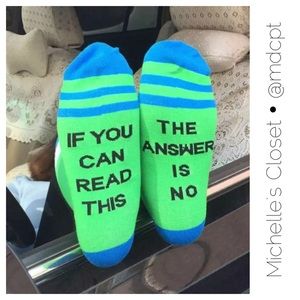 The Answer is No Socks