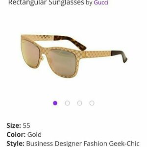 Gucci real gold metal glassses