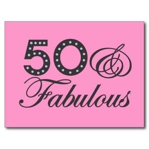 50th birthday  sale "my closet is 50% off. "