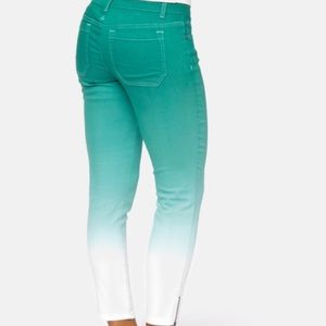 Ombré crop jeans