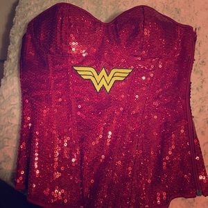 Wonder Woman sequin corset small