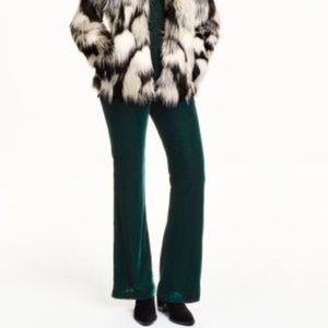 Forest green velvet pants