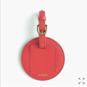 Italian Leather J. Crew Luggage Tag - Red