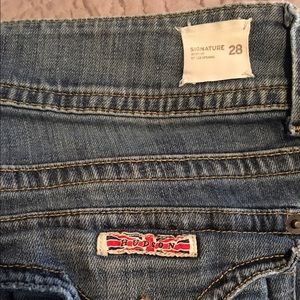 Hudson Flare Jeans. Light wash.