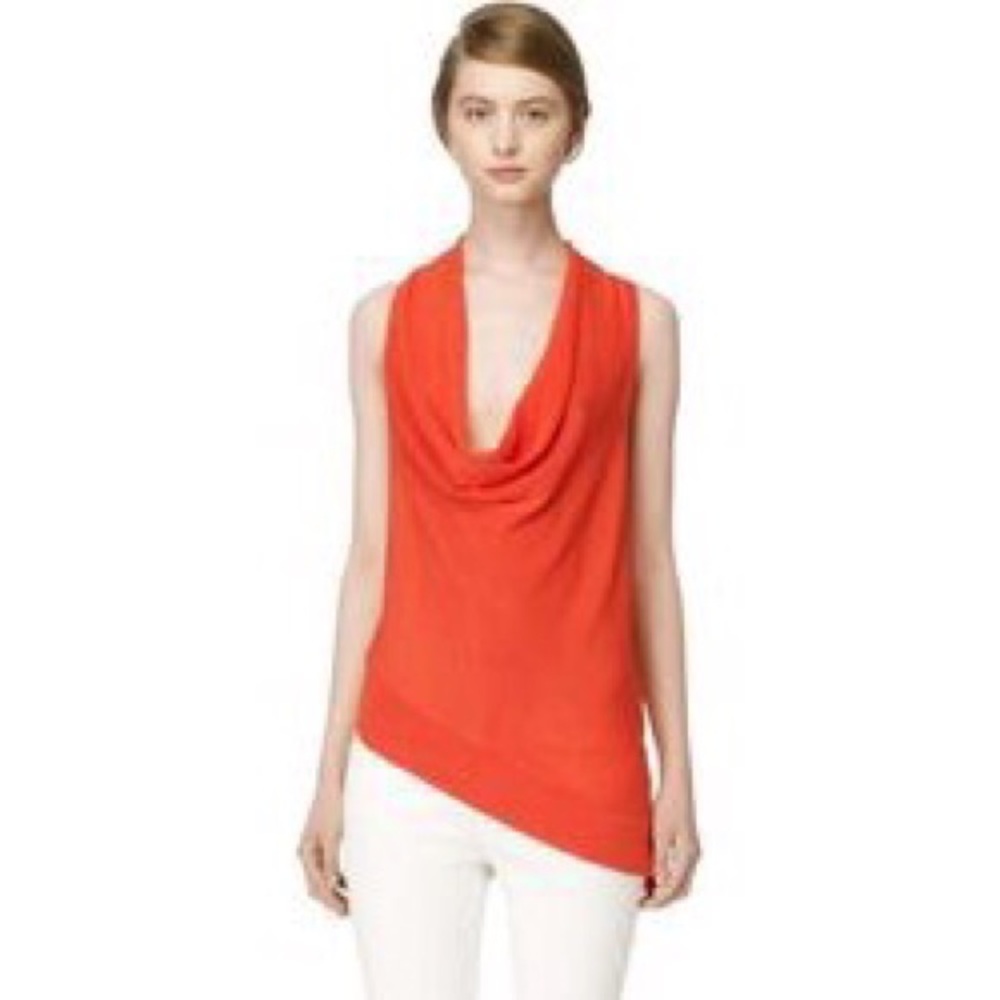 Club Monaco Orange Cowlneck Sweater Tank