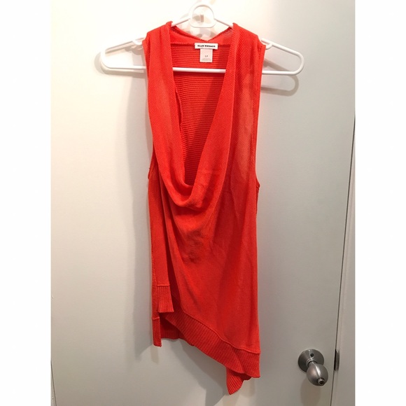 Club Monaco Orange Cowlneck Sweater Tank - Picture 3 of 4