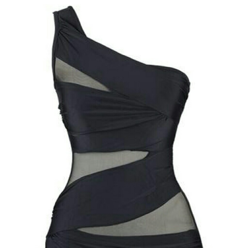NWT Cupshe Side Business Black One-piece Swimsuit