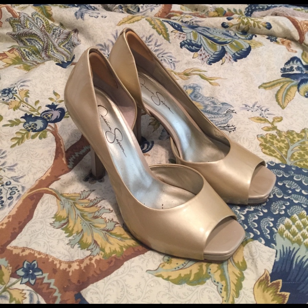Jessica Simpson peep toe heels