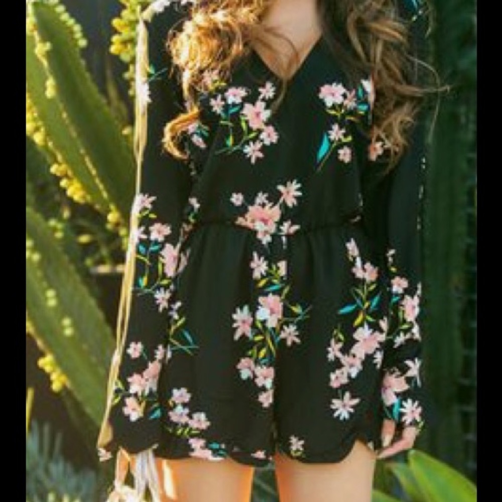 Floral spring and summer  romper