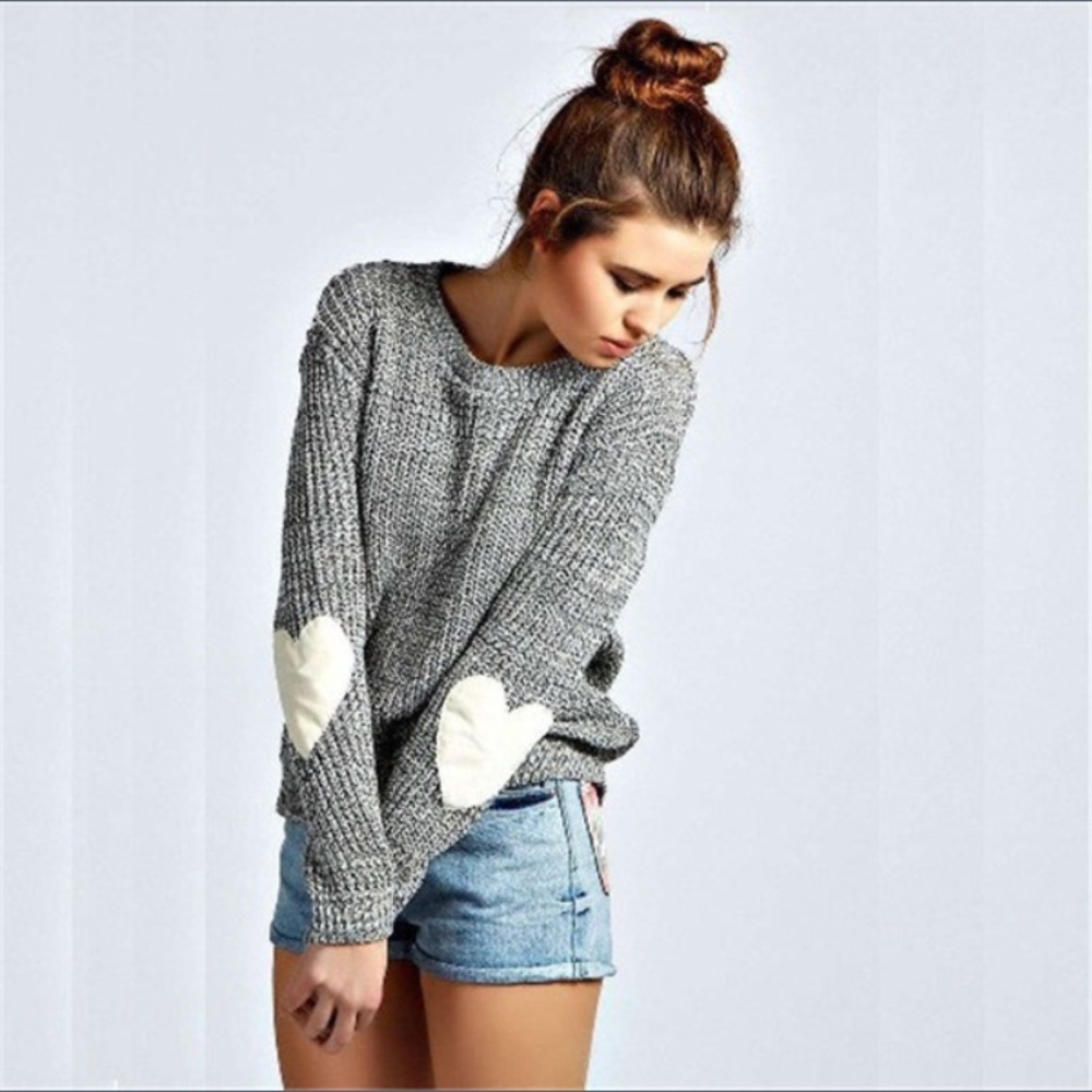Heart Elbow Patch Sweater - Picture 4 of 5