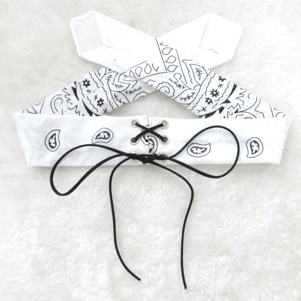 White Bandana Choker