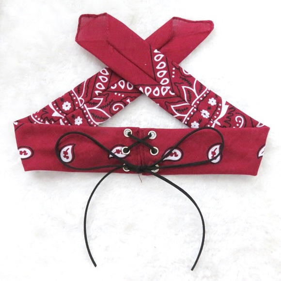 Red Bandana Choker - Picture 1 of 1