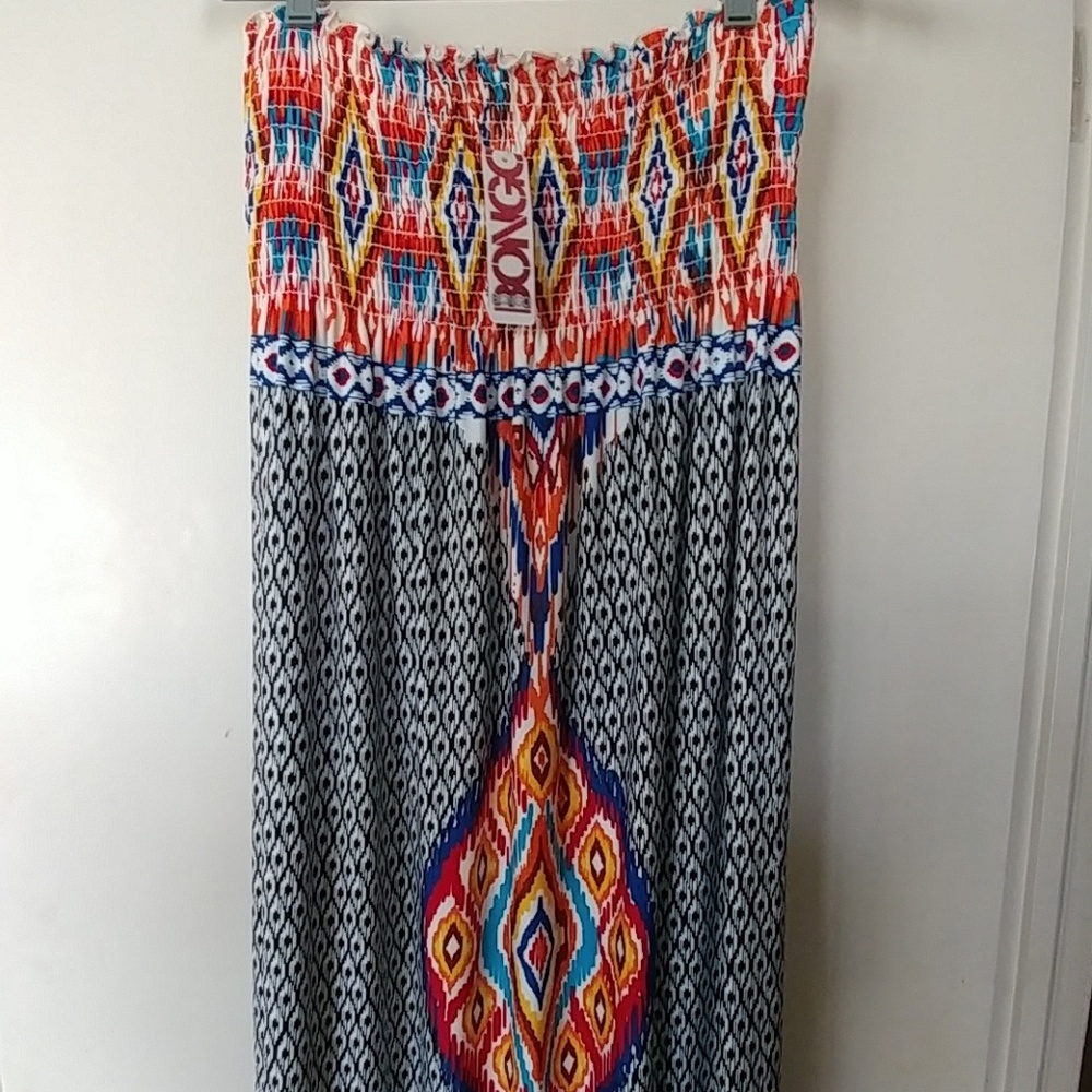 NWT TRIBAL PRINT HALTER MAXI DRESS SIZE M