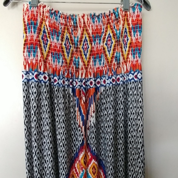 NWT TRIBAL PRINT HALTER MAXI DRESS SIZE M - Picture 5 of 8